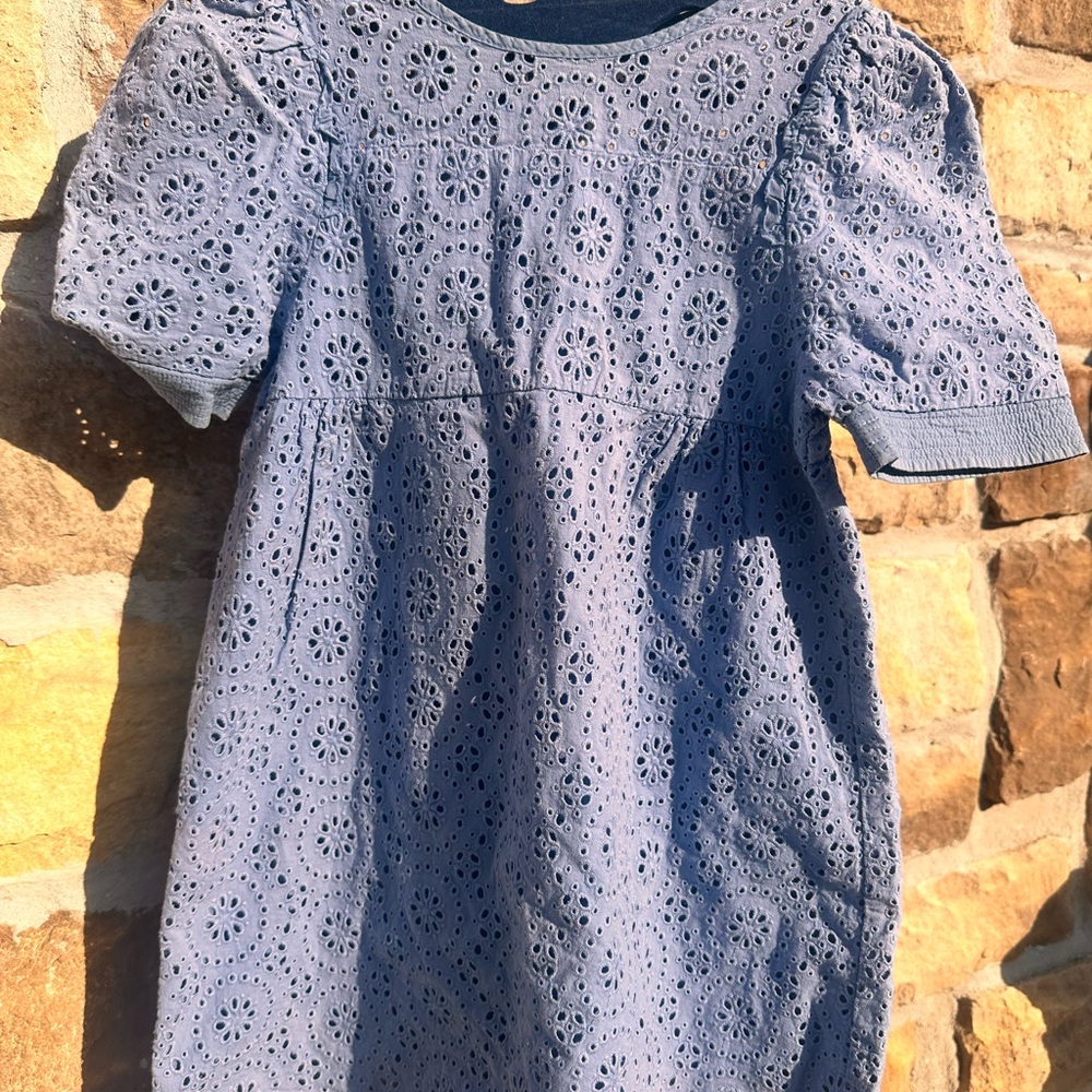 Chloe Blue Eyelet Dress Toddler